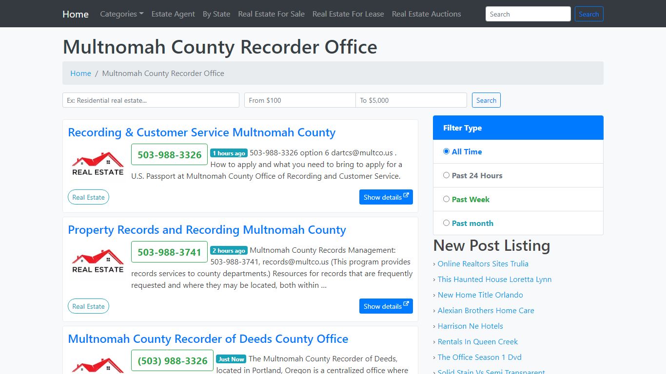 Multnomah County Recorder Office